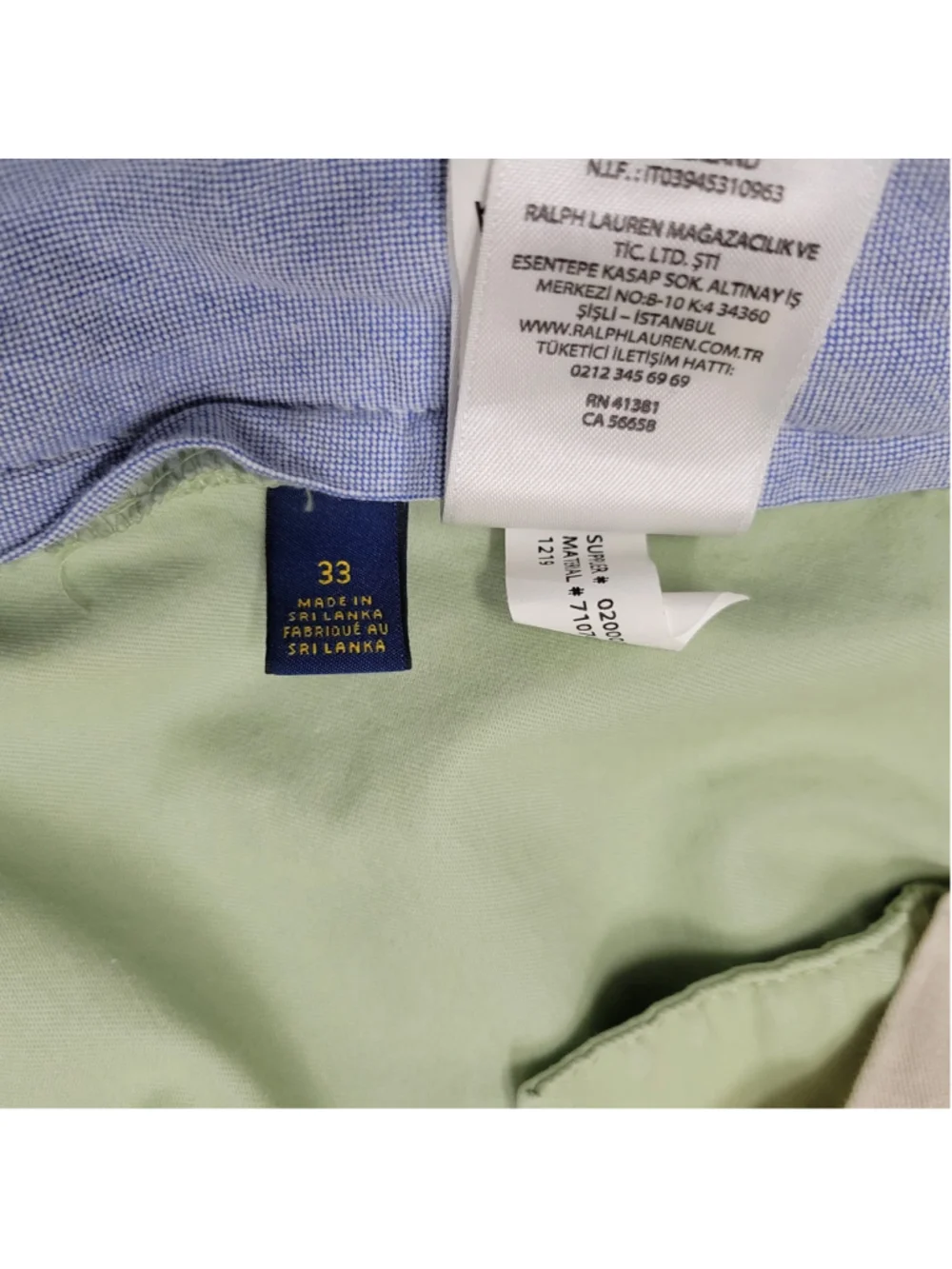 Polo Ralph Lauren Stretch Cotton Twill Chino Green Shorts Men's 33 Inseam 6